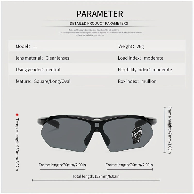 Men's Outdoor Sports Sunglasses Unisex Cycling Sunglasses PC Lens