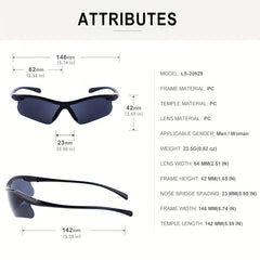 Colorful One Piece Windproof Sunglasses for Outdoor Sports