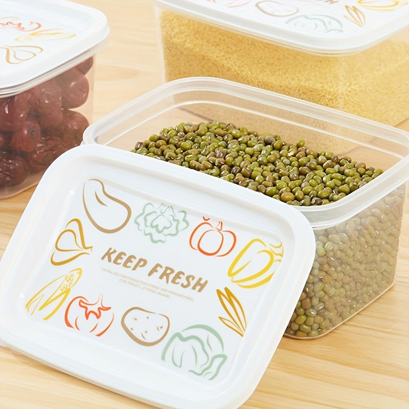 3pcs Kitchen Plastic Sealed Fresh keeping Box Set for Cereal Rice Pasta