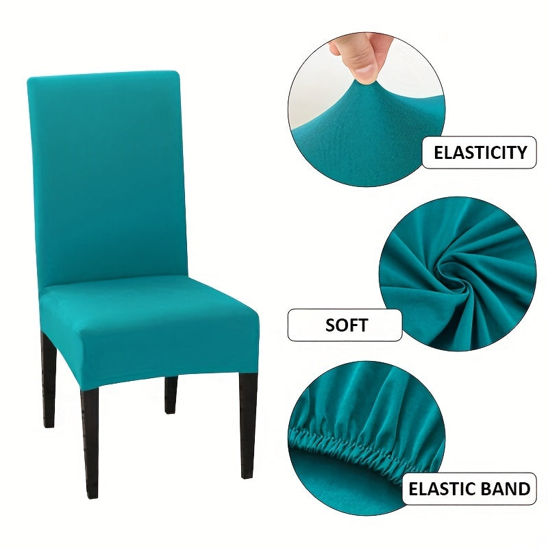 Milk Silk Elastic Chair Slipcover Set for Home Dining Wedding Office