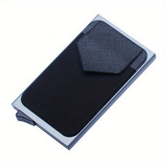RFID Metal Card Holder Leather Coin Card Holder