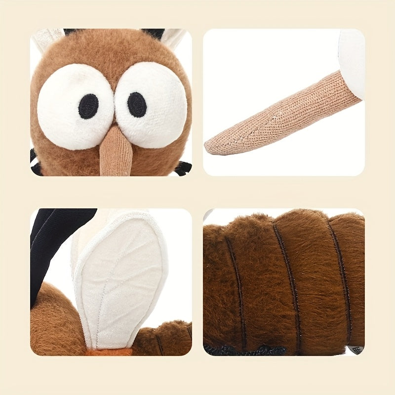 Mosquito Plush Toy Soft Fuzzy Stuffed Animal Funny Bug Doll Prank Gift