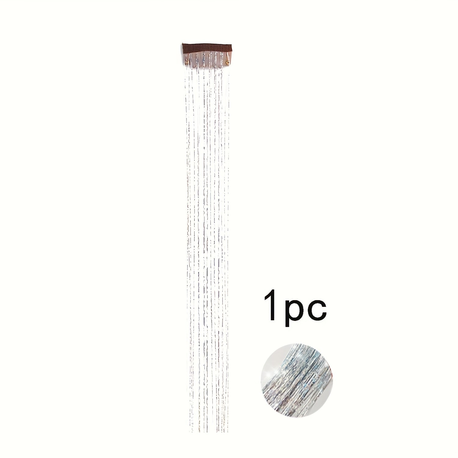 3pcs Glitter Hair Tinsel Extensions 20 Inch Kit