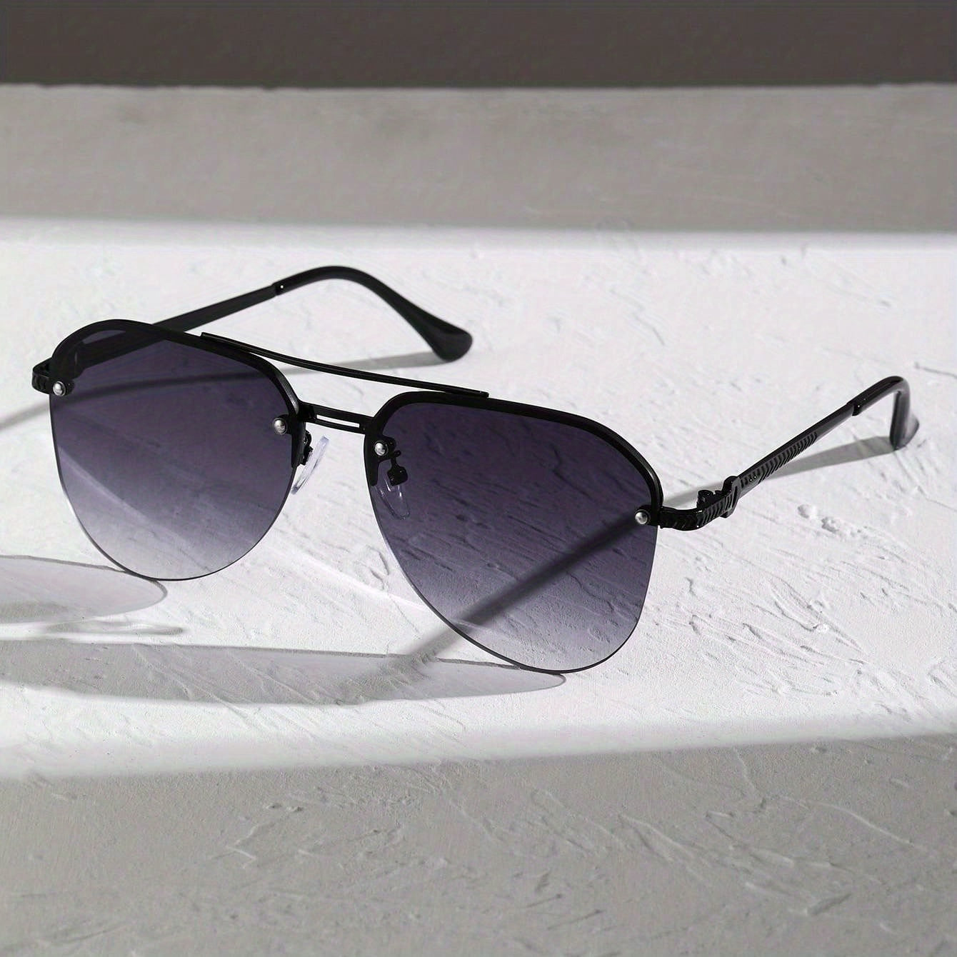 Top Bar Aviator Sunglasses Gradient Metal UV400