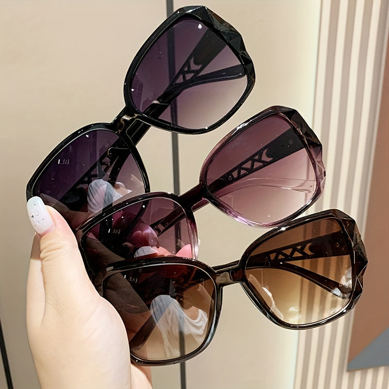 3 Pairs Large Cat Eye Sunglasses For Women Men UV400 Sun Shades