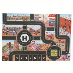 Kids Traffic Game Map Play Mat Kids Carpet Rug