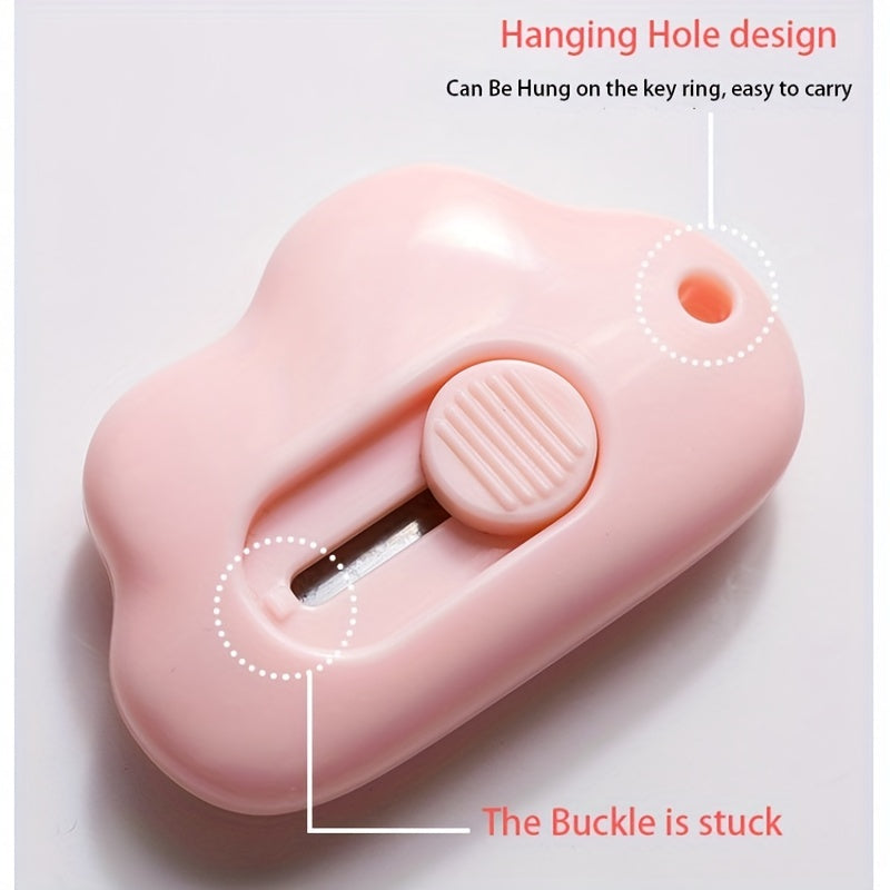 1PC GIRL Heart Lovely Cloud Mini Portable Student Box Cutter