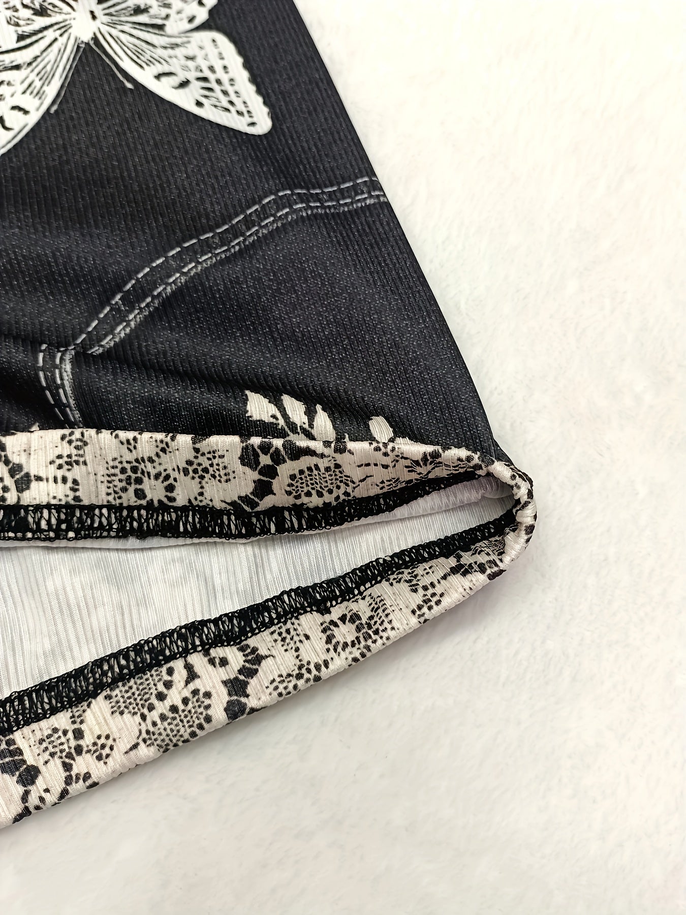 Butterfly Print High Waist Short Leggings