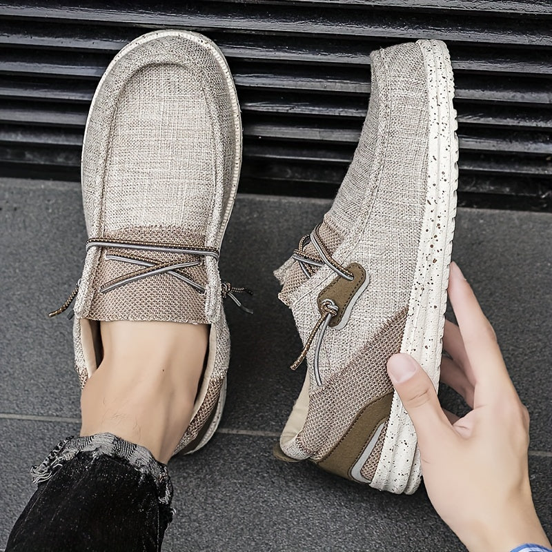 Men's Breathable Slip On Canvas Shoes For Hiking