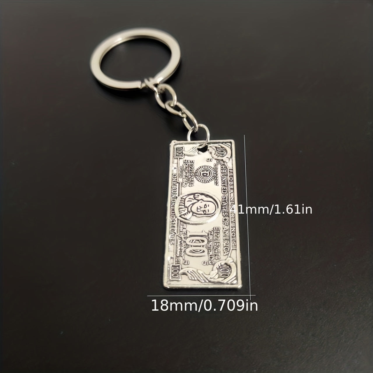 Mini US Dollar Keychain Hip hop Vintage Key Ring Purse Bag Car Key Accessory