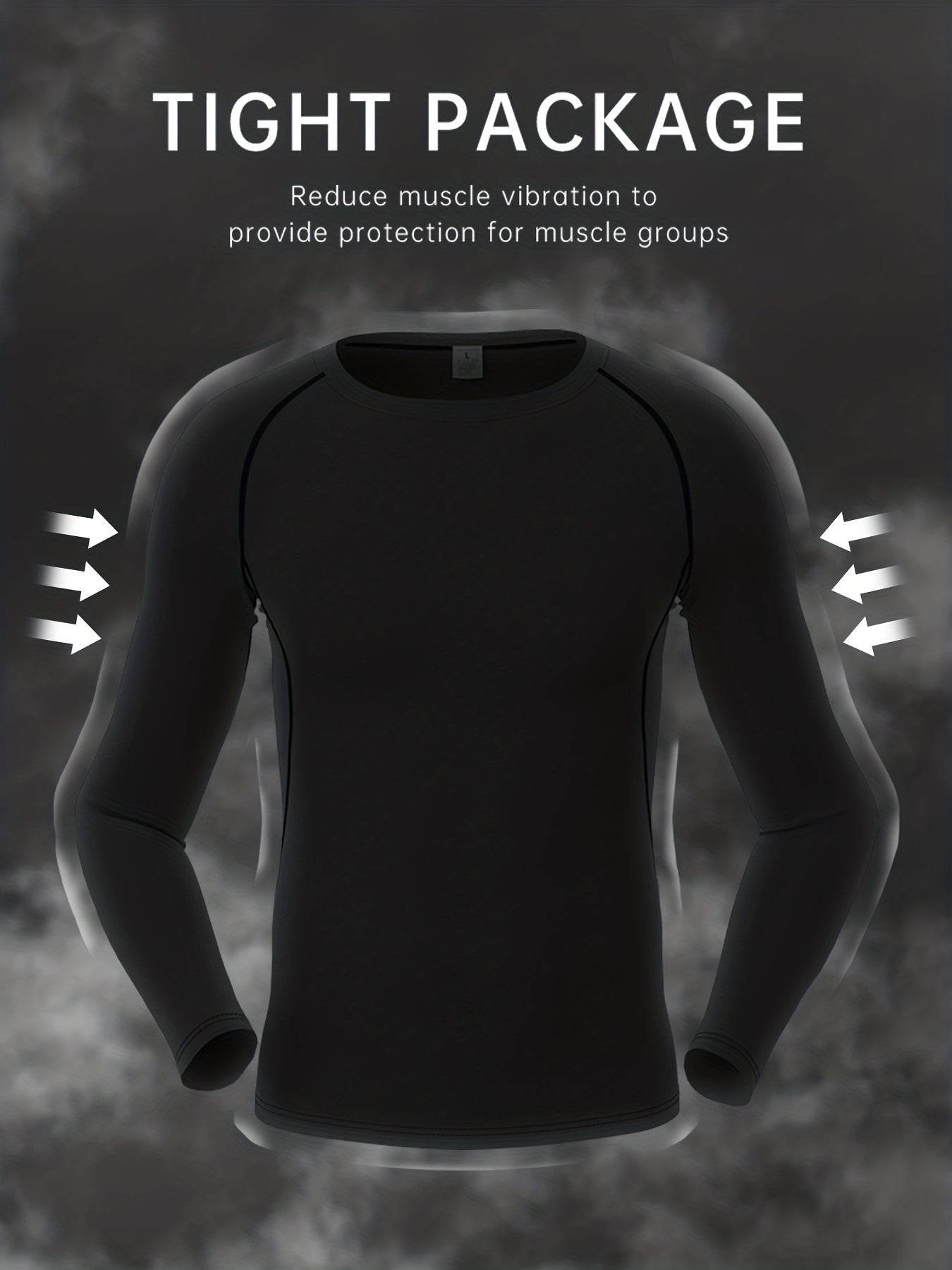 2 Pcs Men's Quick Drying Compression T shirts Long Sleeve High Stretch