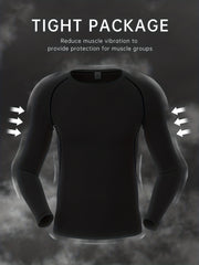 2 Pcs Men's Quick Drying Compression T shirts Long Sleeve High Stretch