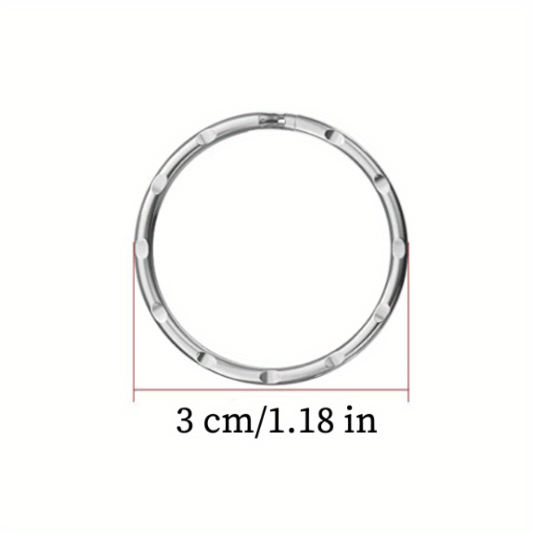 30pcs Circular Key Ring Split Rings Detachable Steel Key Chain Connector