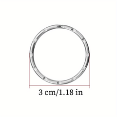 30pcs Circular Key Ring Split Rings Detachable Steel Key Chain Connector