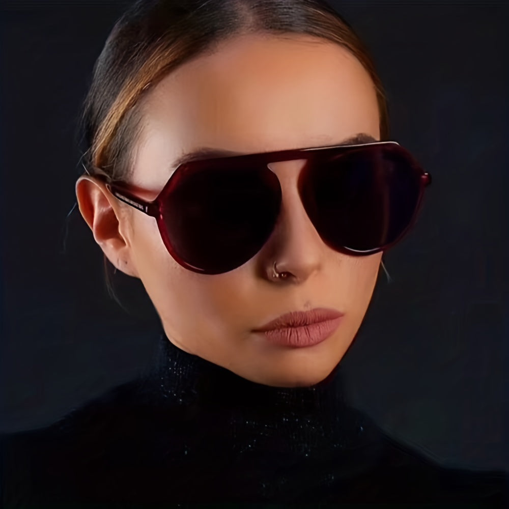 Y2K Top Bar Sunglasses For Women Men Anti Glare UV400