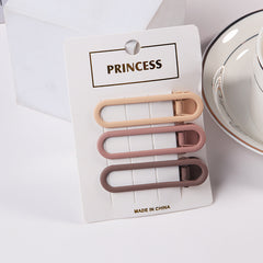 Colorful Frosted Girl Hair Clips Set