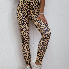 Leopard Print High Elastic Yoga Leggings - Stylish Activewear