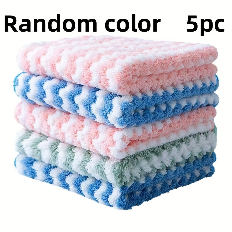 10pcs Random Color Cleaning Rags Scouring Pads Hand Towels