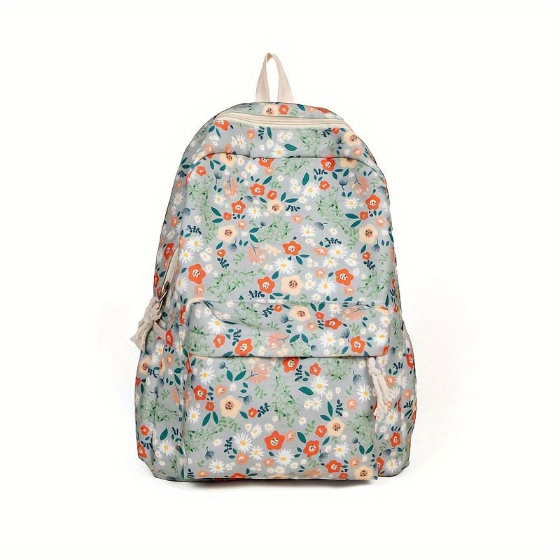 Floral Corduroy Backpack Stylish Laptop Bag for College & Work