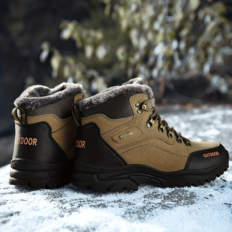 Men's Waterproof Hiking Boots Winter Outdoor Snow Boot Non Slip Shoes