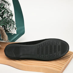 Metal Buckle Slip On Flat Loafers Casual Moccasin Shoes