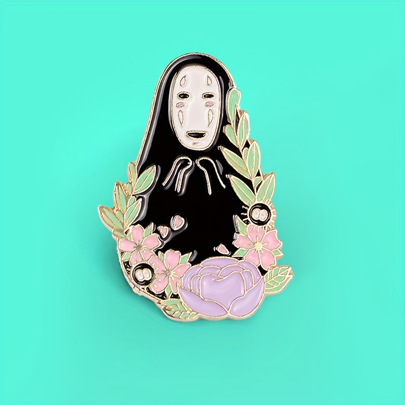 Faceless Men Cartoon Brooch