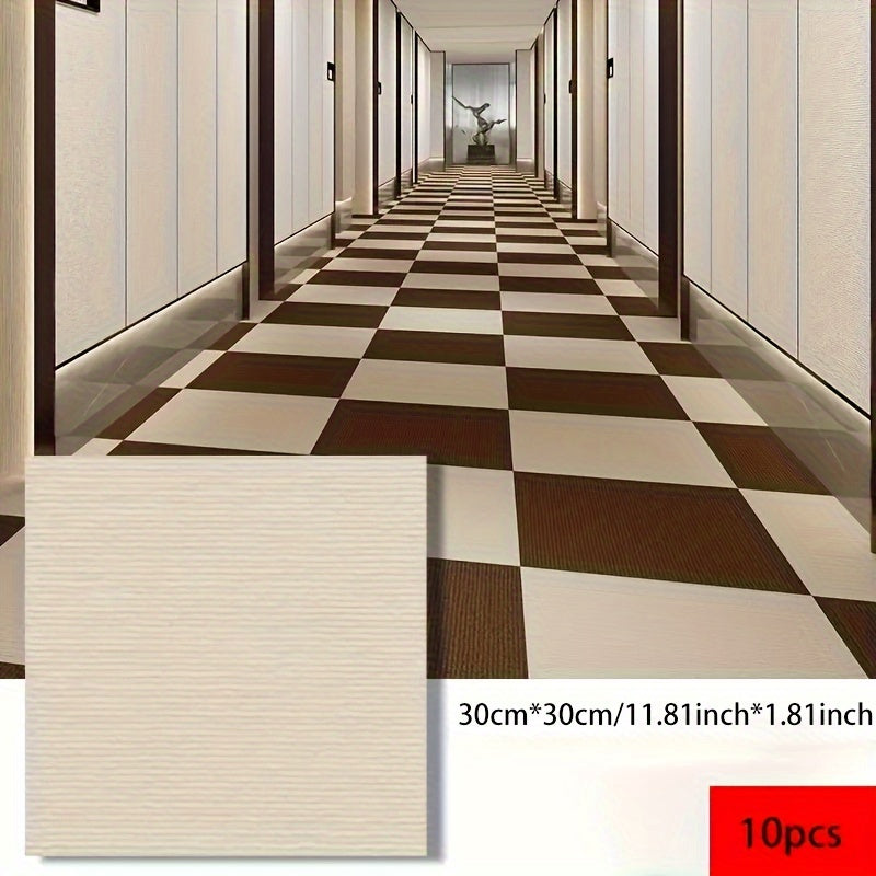 Self-adhesive Carpet Tile Square Floor Mat DIY Home Decoration