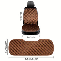 Car Diamond Seat Cushion Winter Plush Universal Warm Thickened Soft Short Plush