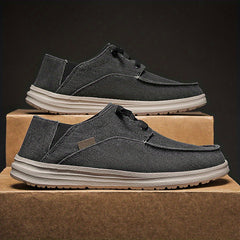 Men's Canvas Loafer Shoes Lightweight Slip On Casual Sneakers