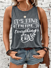  Women's Slogan Print Tank Top