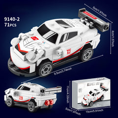 86pcs Building Block Pull Back Racing Car Fun Racing Experience Toy