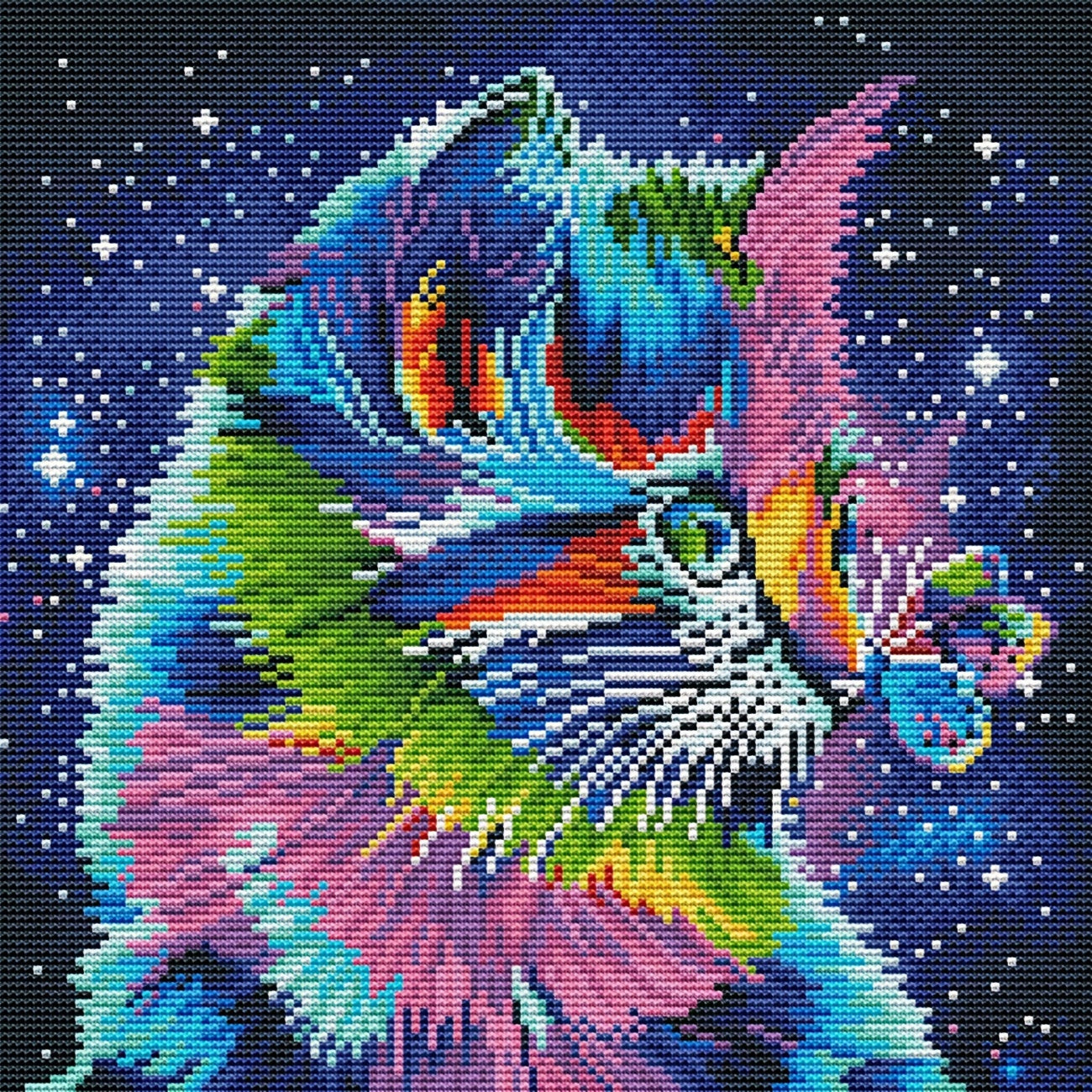 Cat Cross Stitch Embroidery Kit DIY Home Decor