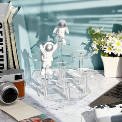 7 Layer Acrylic Display Stand Transparent Perfume Toy Doll Organizer Rack Count