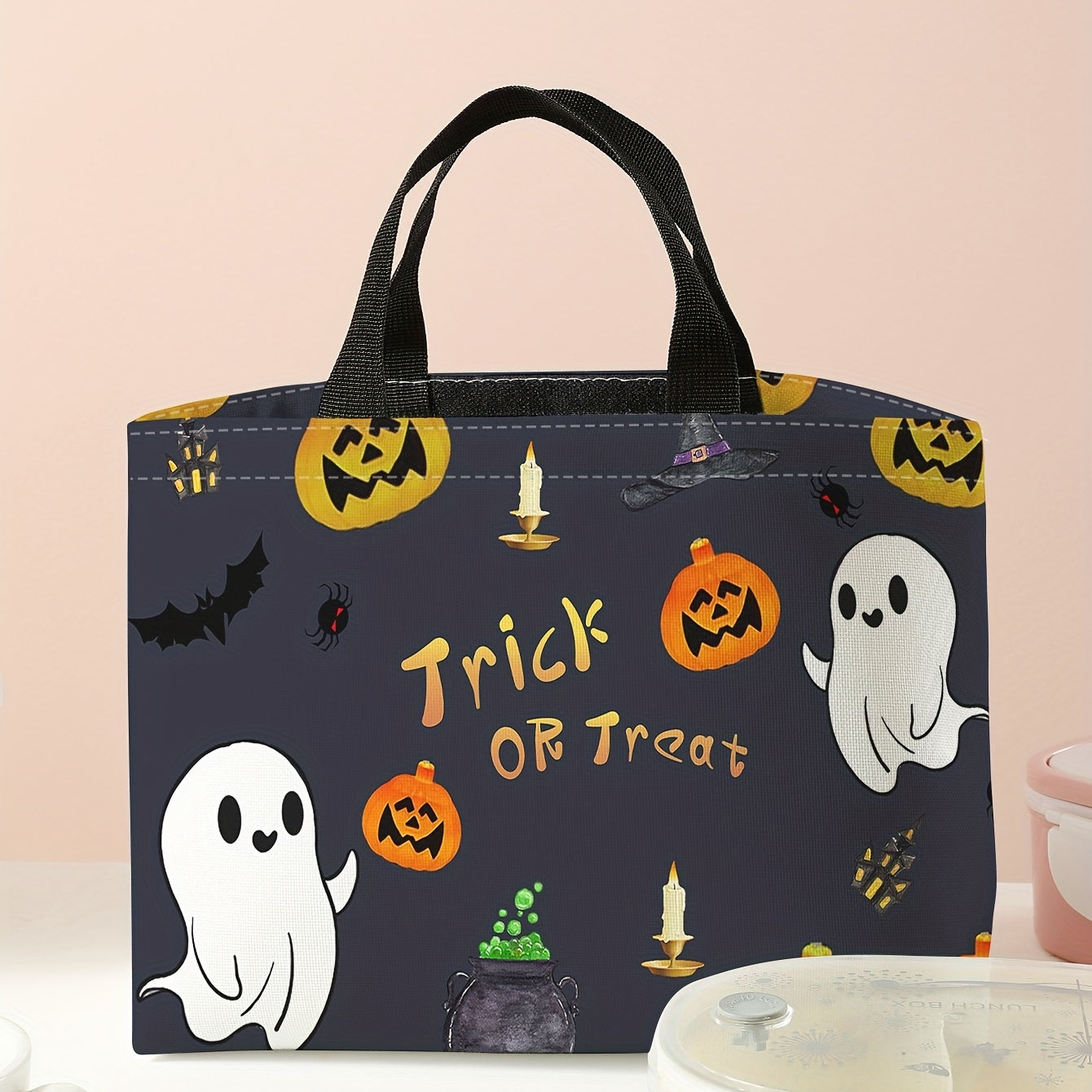 Halloween Lunch Bag Insulated Bento Camping & Picnic Ice Food Bag