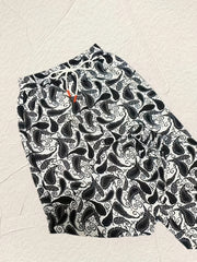  Boho Pants Women's Plus Paisley Floral Print Drawstring Elastic