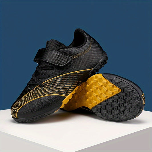 Boy's Turf Football Boots Anti Skid Lace Up TF Soccer Cleats