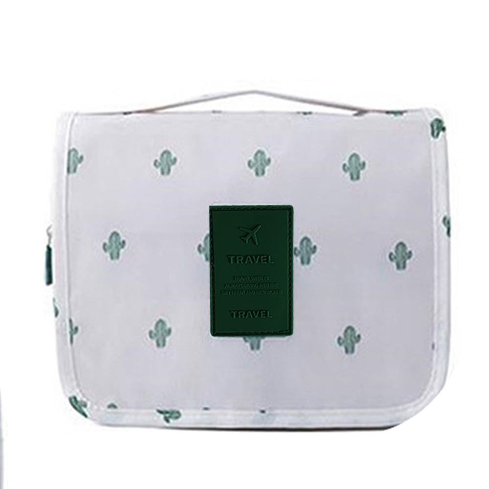 Portable Hanging Hook Cosmetic Bag Nylon Zipper Makeup Pouch