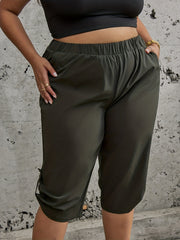  Casual Pants Women's High Rise Shorts With Pockets