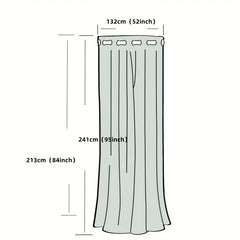 Blackout Curtain Heat Insulation Grommet Top Curtain