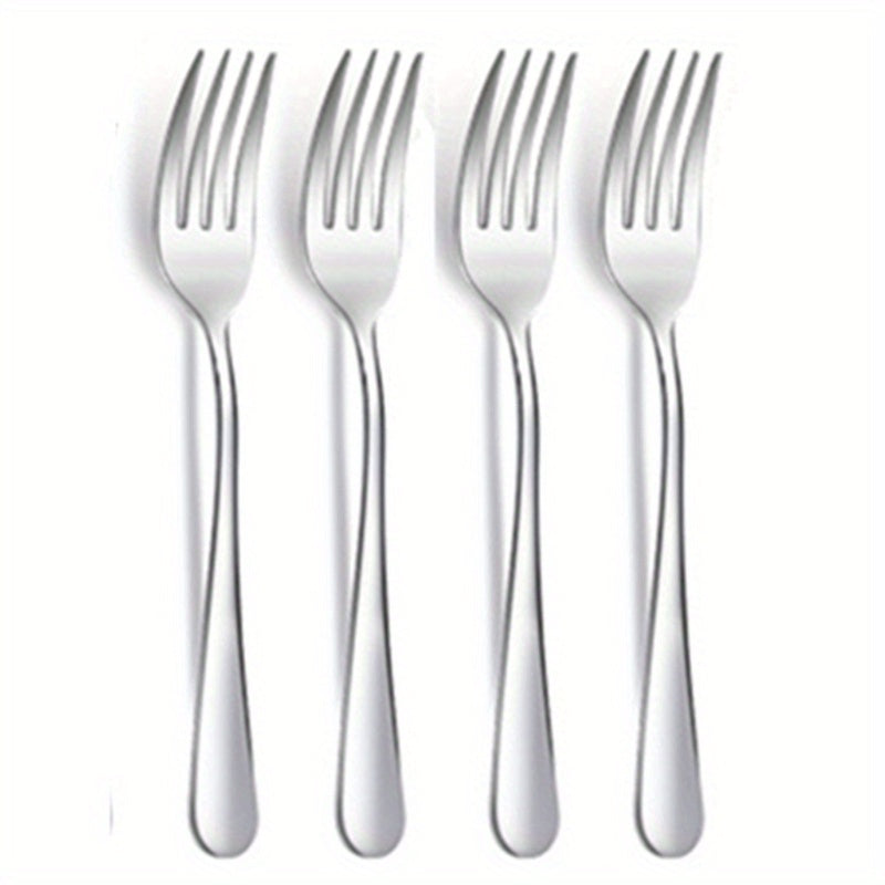 8pcs Serving Forks Set Stainless Steel Dinner Forks Durable Mirror Polishing
