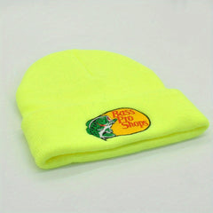 Kids Fish Pattern Knit Beanie Hat for Winter Ski Outdoor Travel