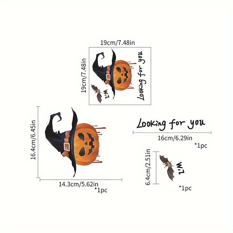 Halloween Witch Self Adhesive Stickers 3pcs