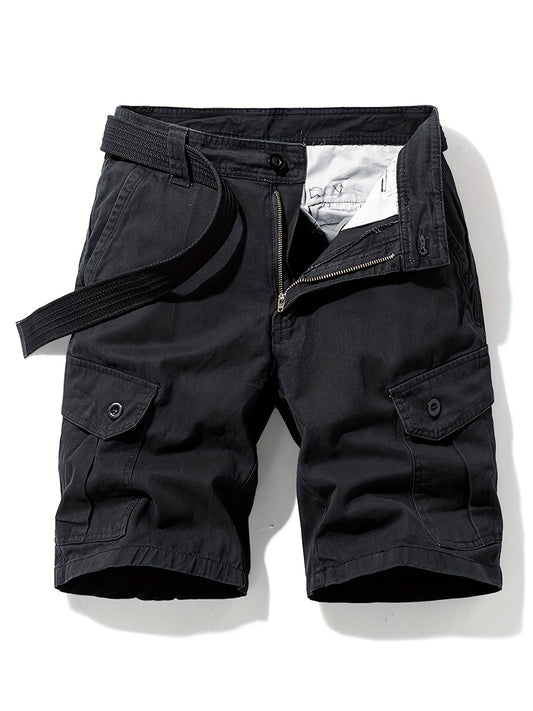 Men's Cargo Shorts Spring/Summer Plain Pocket Cotton