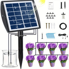 Solar Drip Irrigation Kit System w/ Timer Indoor/Outdoor