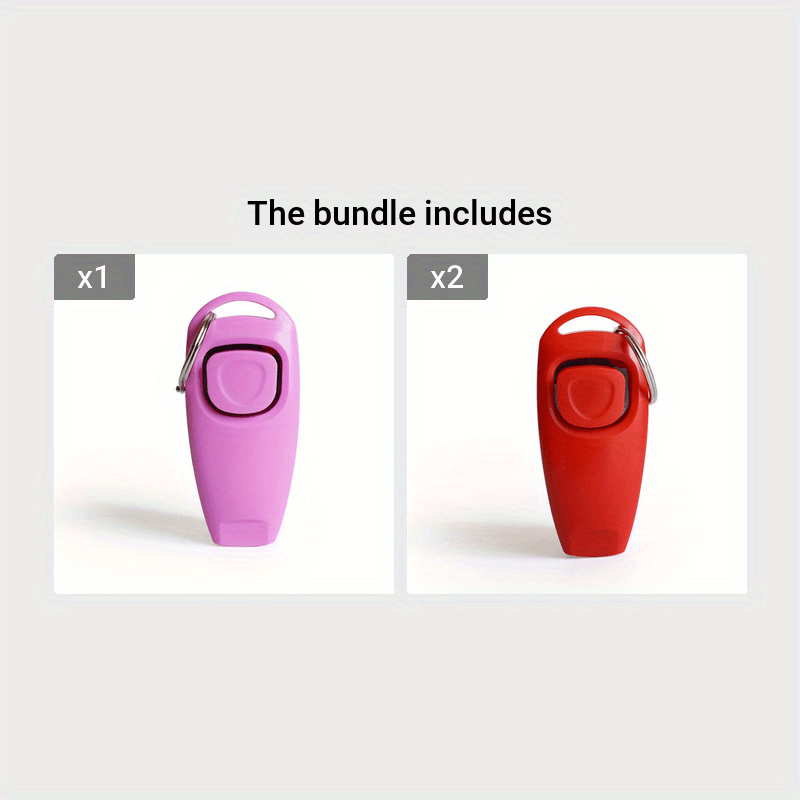 2 in 1 Dog Training Clicker & Whistle Keychain