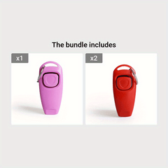 2 in 1 Dog Training Clicker & Whistle Keychain