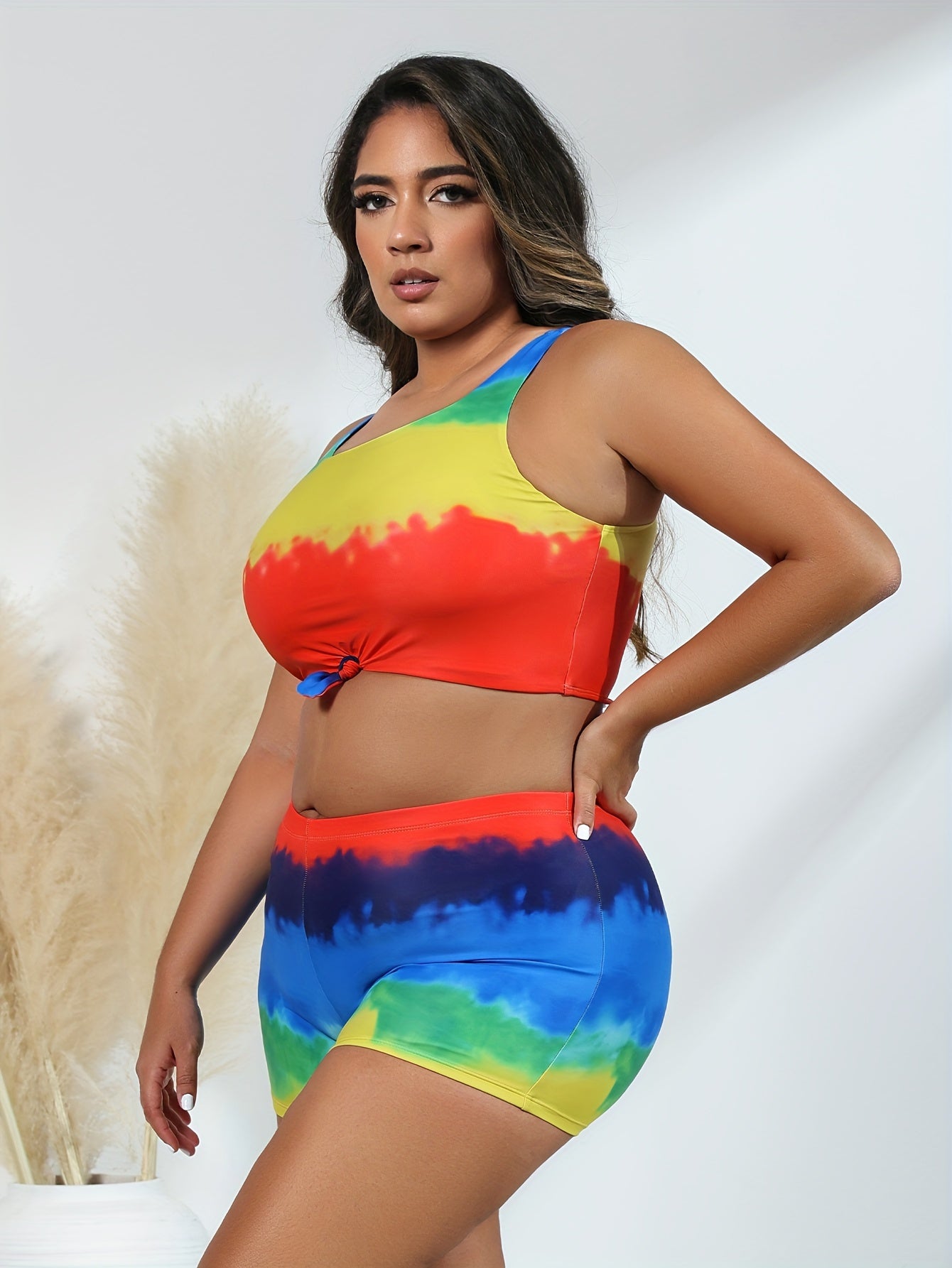  Rainbow Tie Dye Bikini Set