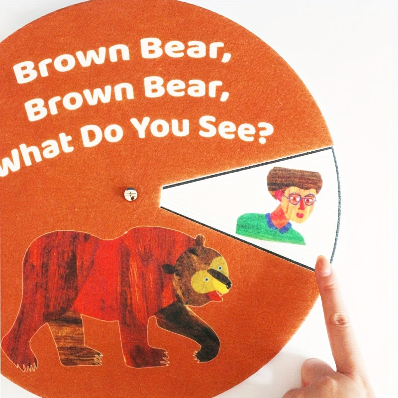 Double Layer Felt Turntable Brown Bear Brown Bear Interactive Picture Book Game