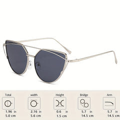 Cat Eye Aviator Sunglasses UV400 Sun Shades For Women Men