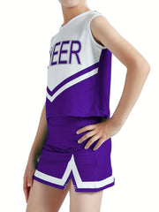 Girls Comfy Cheerleading Costume Outfits For Sports Performance